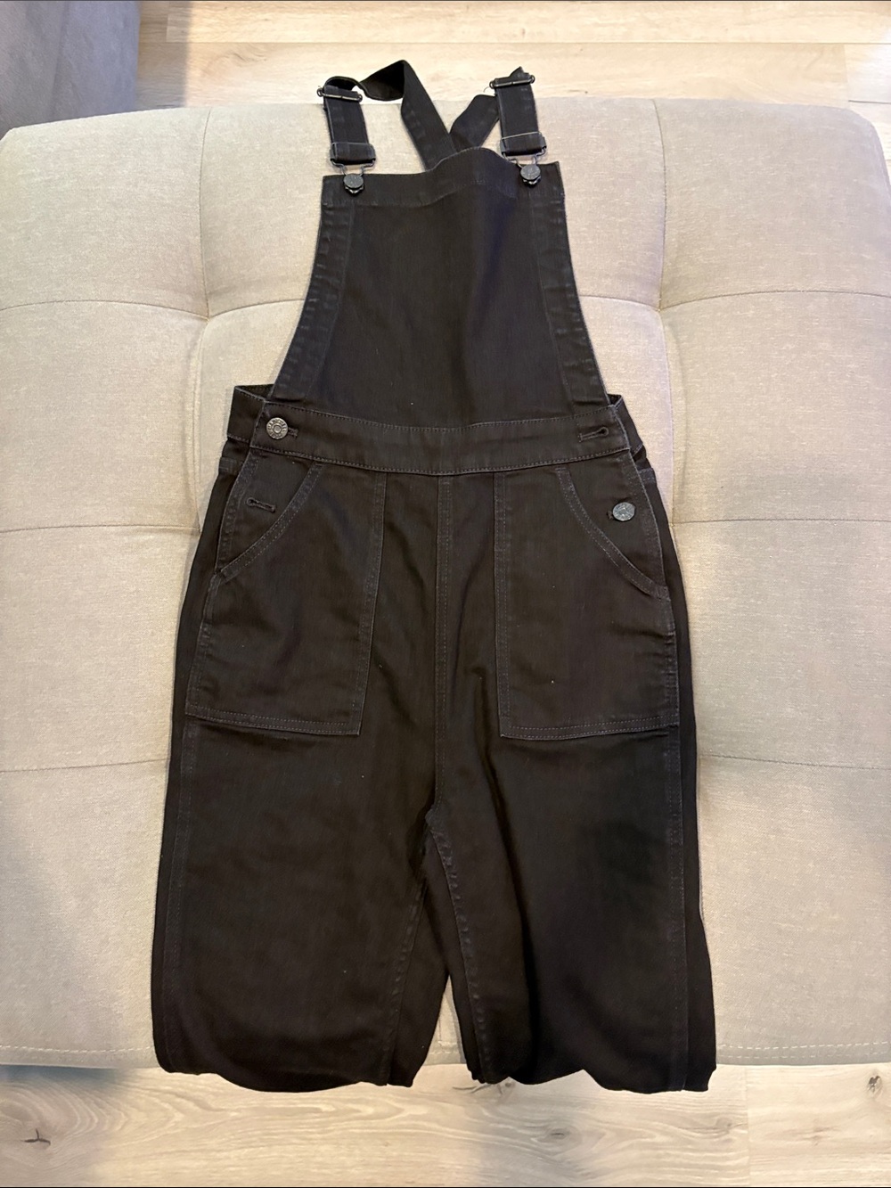 Madewell Black Denim Overall Jumpsuit